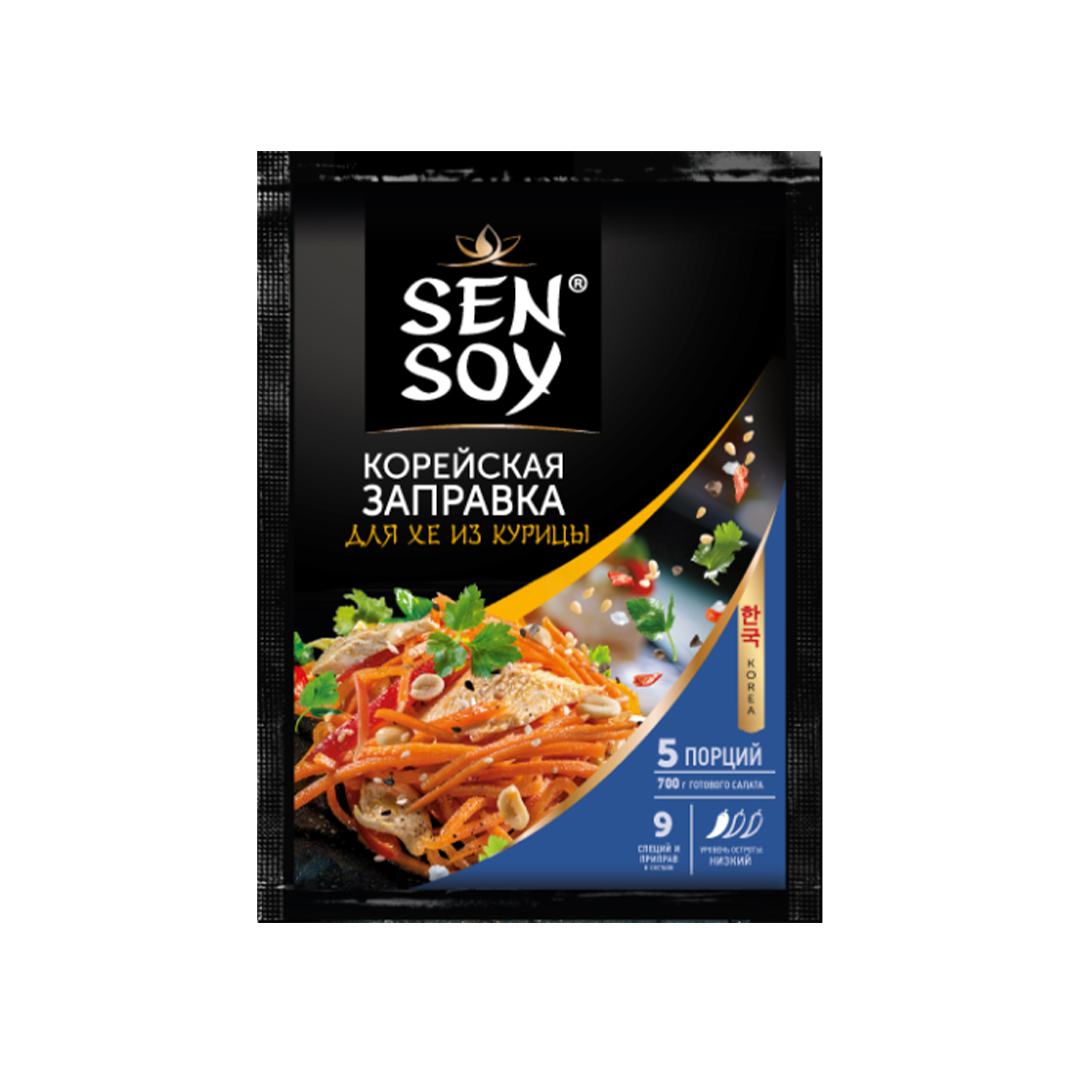 Заправка корейская для хе из курицы SEN SOY, пакет, 80 гр, 20 шт/упак,  Россия - купить оптом в Калининграде